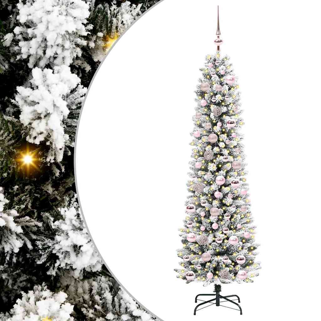 Umjetno božićno drvce Bijelo 180 cm PVC i Metal i Plastika