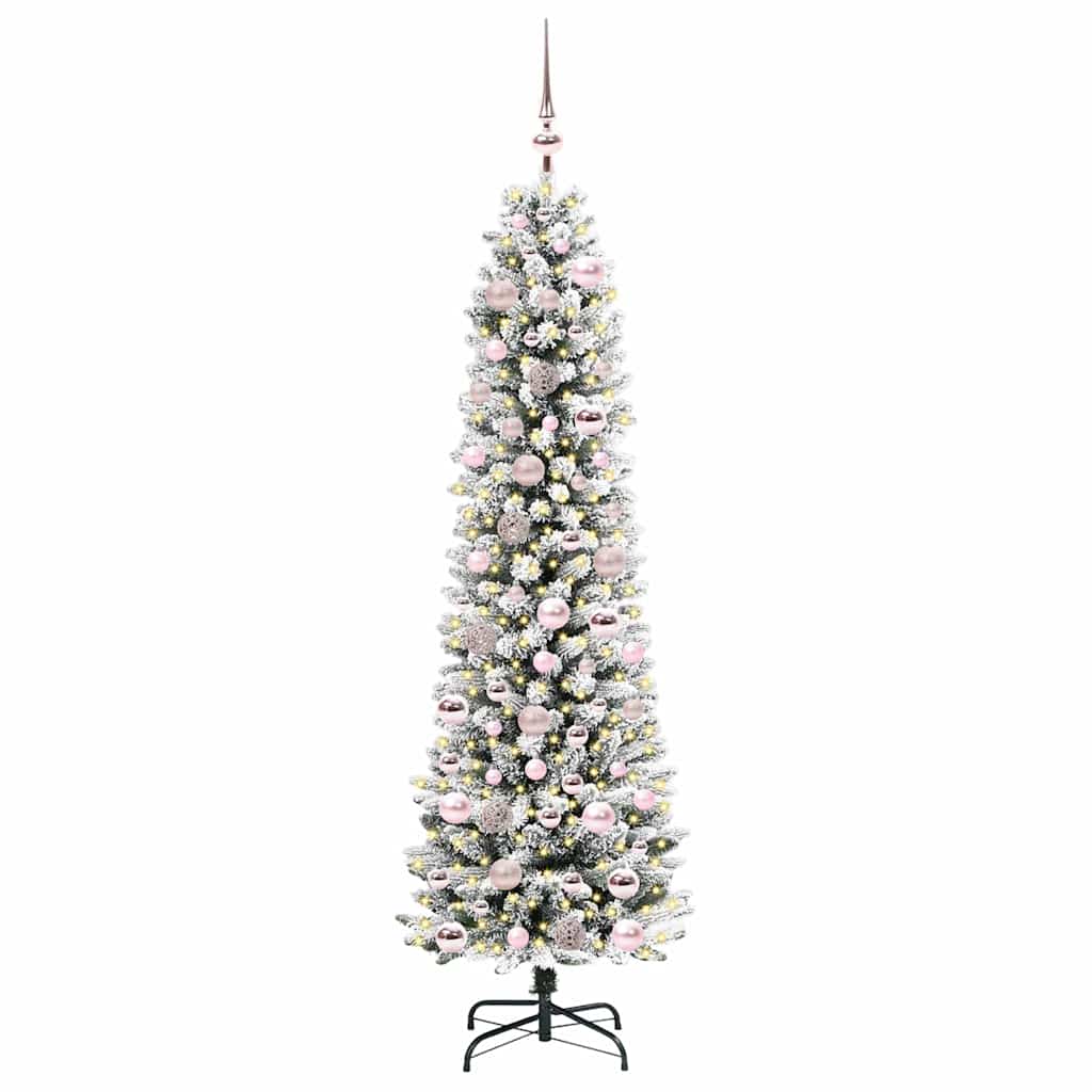 Umjetno božićno drvce Bijelo 180 cm PVC i Metal i Plastika