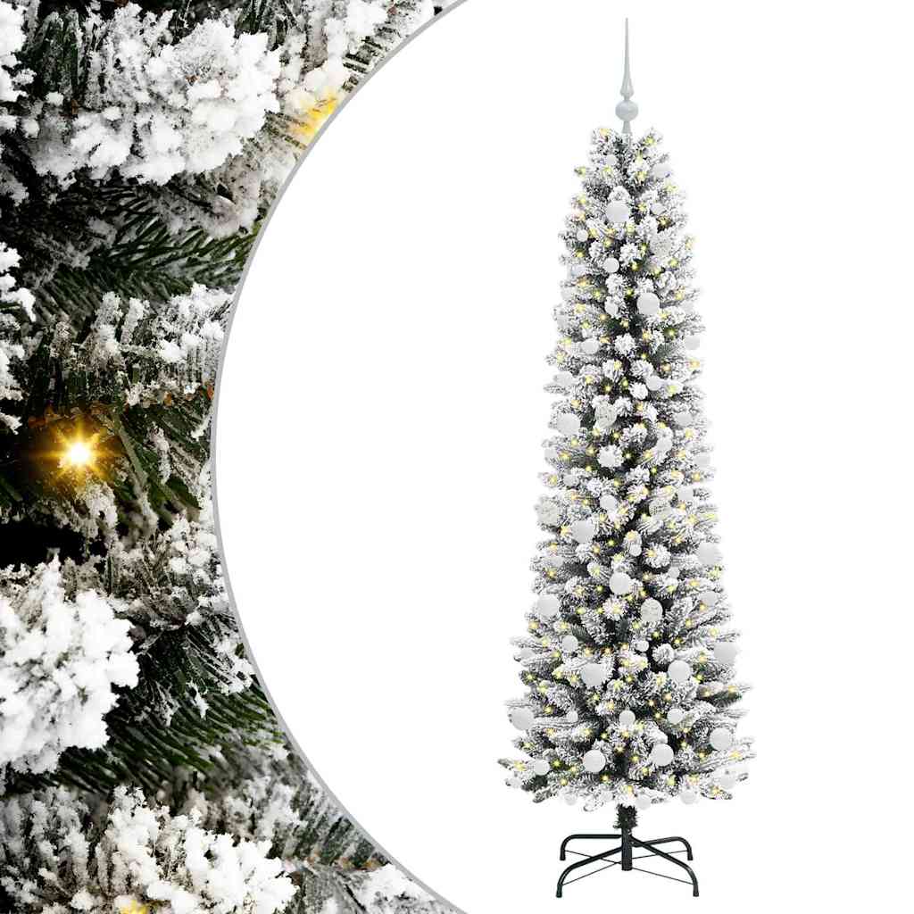 Umjetno božićno drvce Bijelo 180 cm PVC i Metal i Plastika