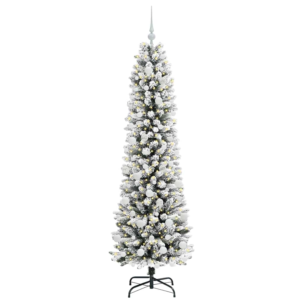 Umjetno božićno drvce Bijelo 180 cm PVC i Metal i Plastika