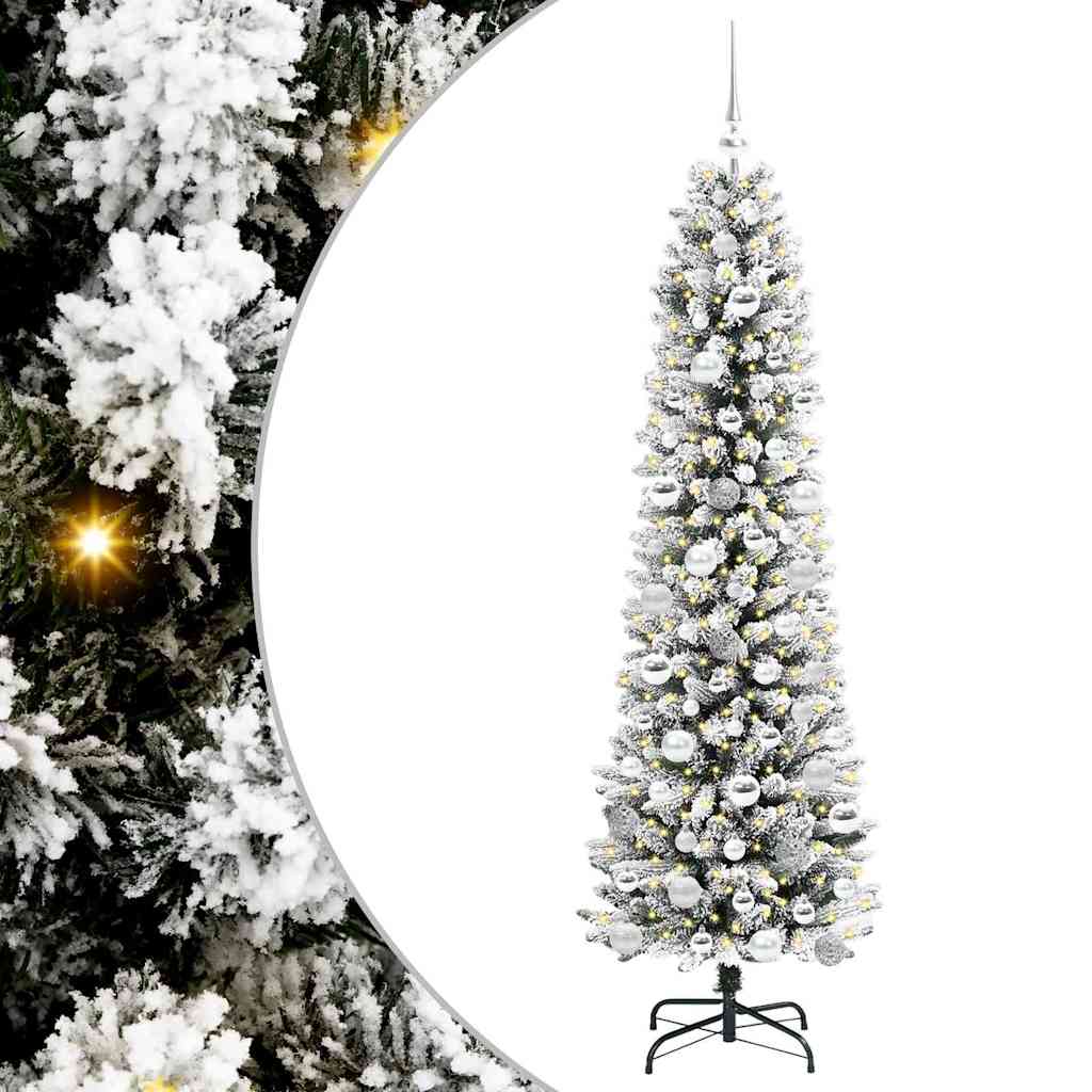 Umjetno božićno drvce Bijela 180 cm PVC i Metal i Plastika