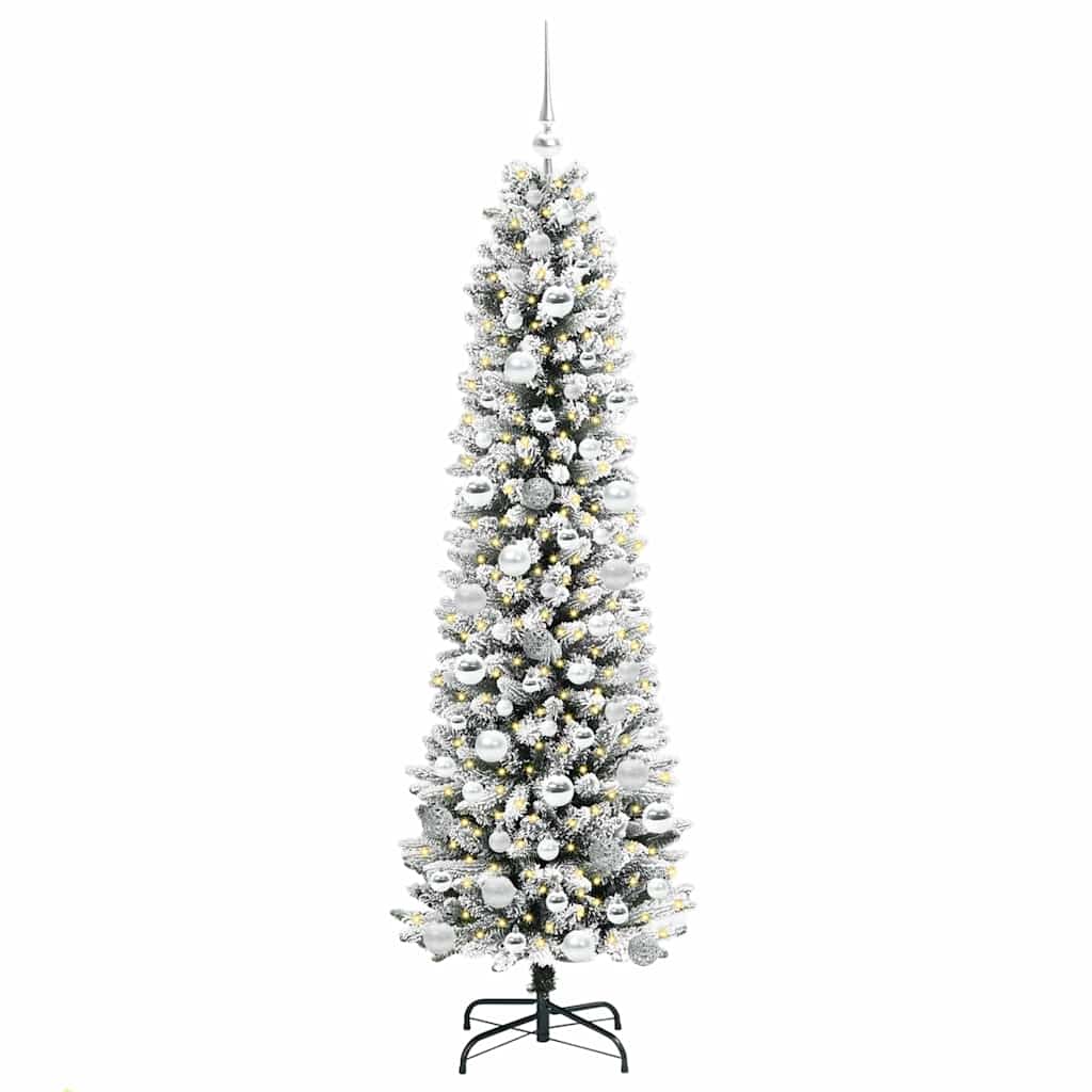Umjetno božićno drvce Bijela 180 cm PVC i Metal i Plastika