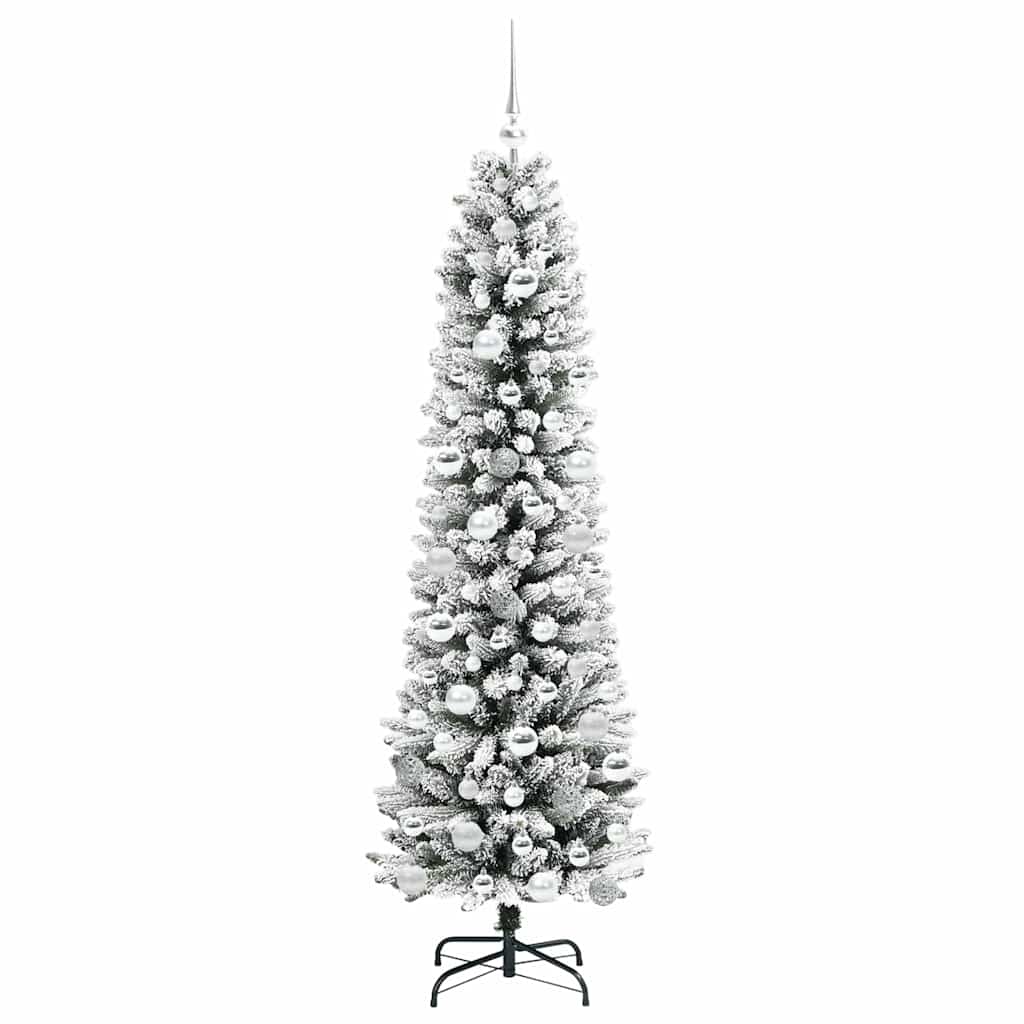 Umjetno božićno drvce Bijela 180 cm PVC i Metal i Plastika