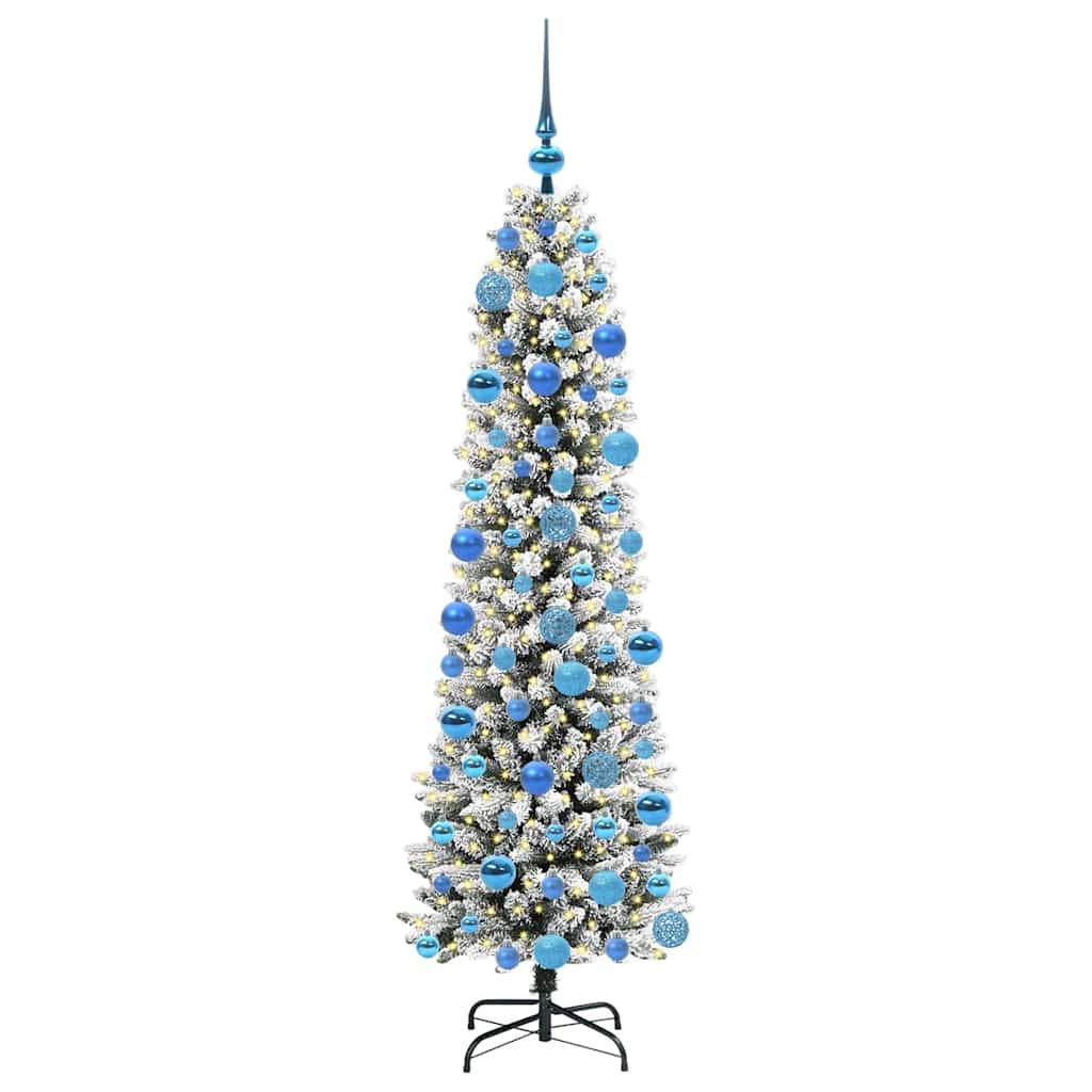 Umjetno božićno drvce Bijelo 180 cm PVC i Metal i Plastika