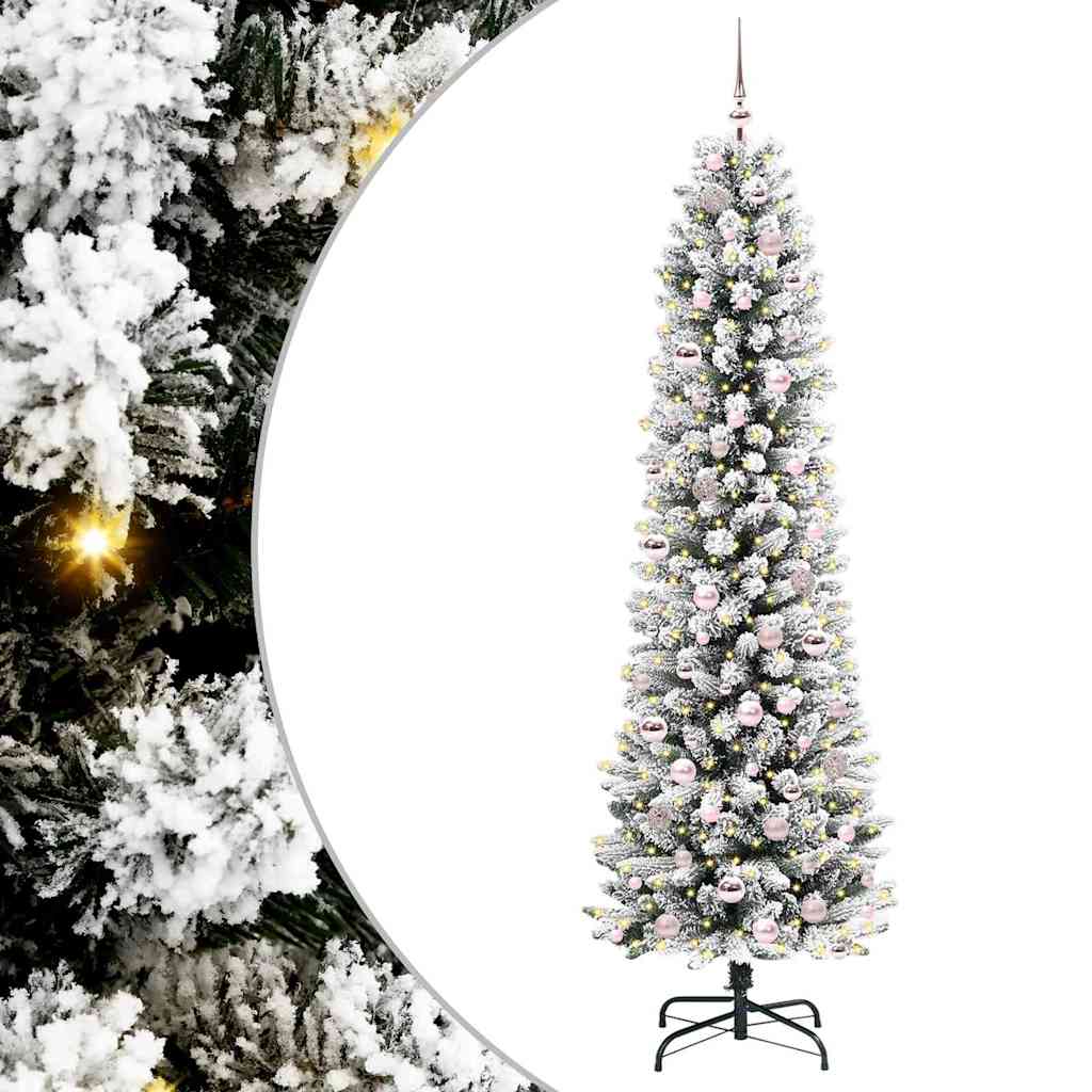 Umjetno božićno drvce Bijelo 210 cm PVC i Metal i Plastika