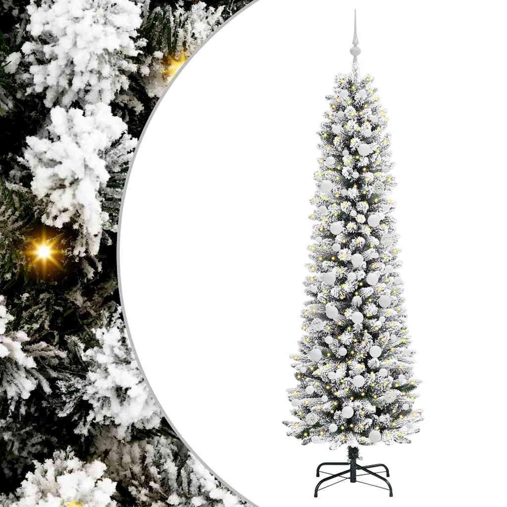 Umjetno božićno drvce Bijelo 210 cm PVC i Metal i Plastika
