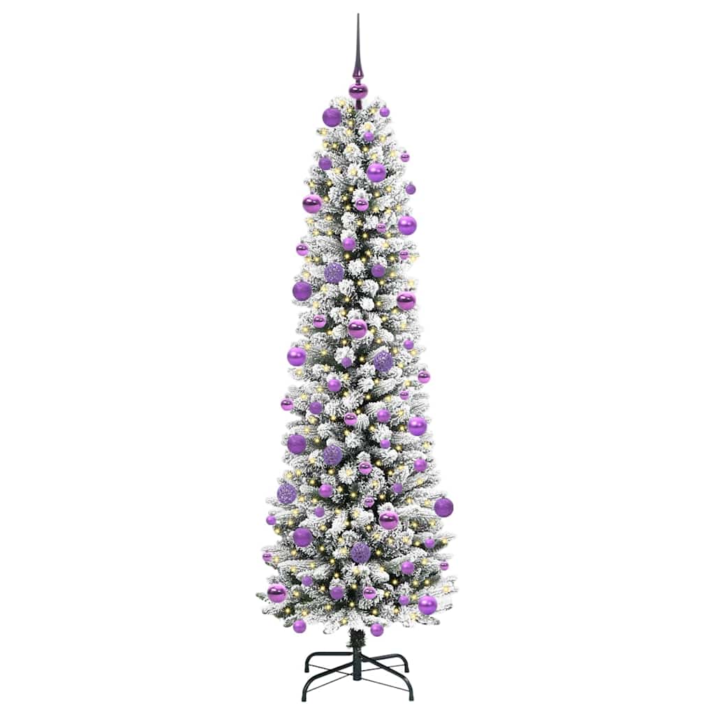 Umjetno božićno drvce Bijelo 210 cm PVC i Metal i Plastika