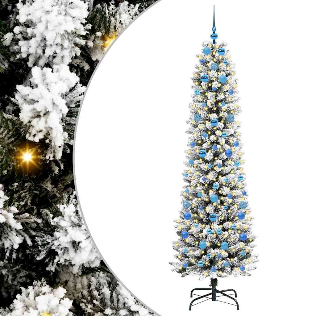 Umjetno božićno drvce Bijela 210 cm PVC i Metal i Plastika
