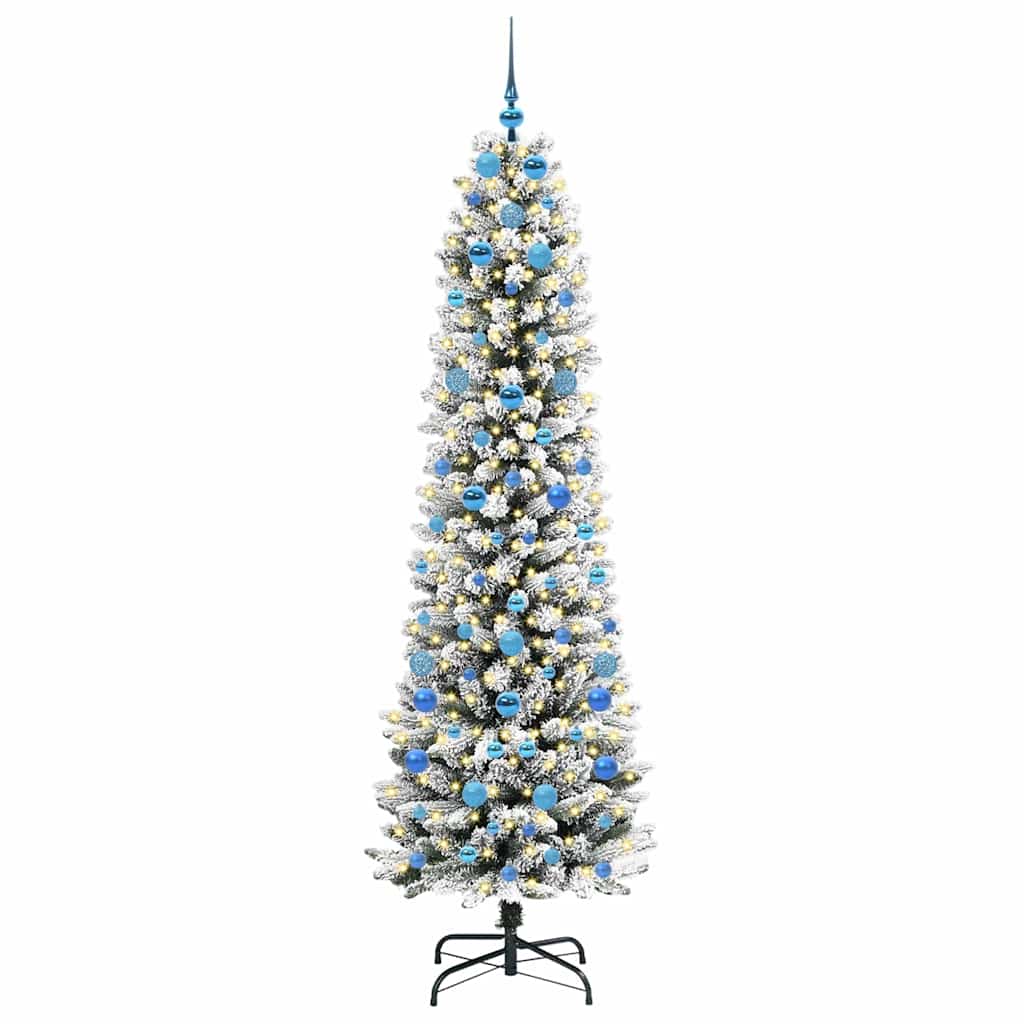 Umjetno božićno drvce Bijelo 210 cm PVC i Metal i Plastika
