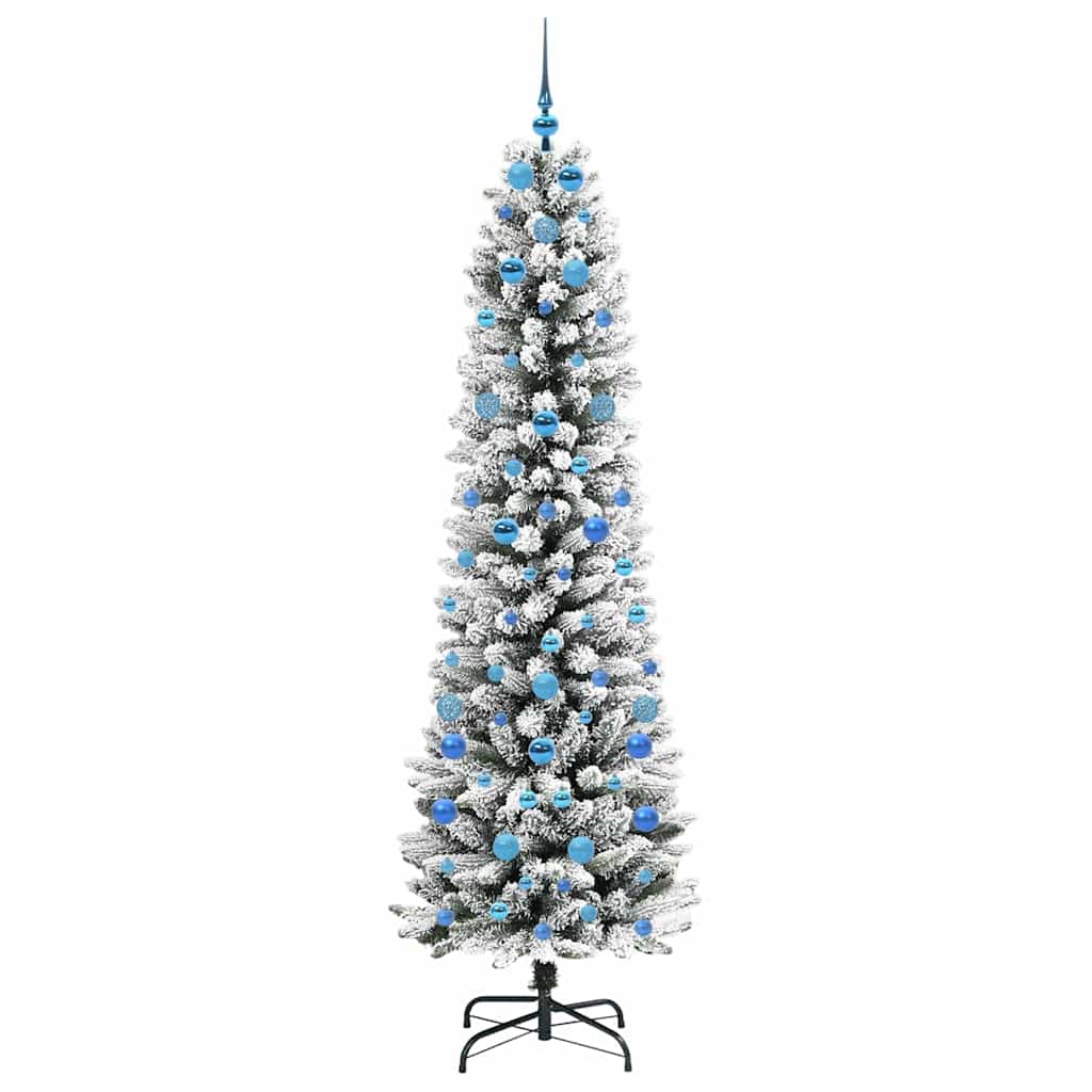 Umjetno božićno drvce Bijela 210 cm PVC i Metal i Plastika