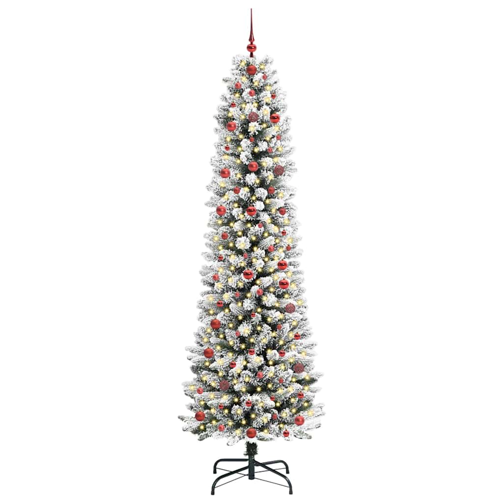 Umjetno božićno drvce Bijelo 240 cm PVC i Metal i Plastika