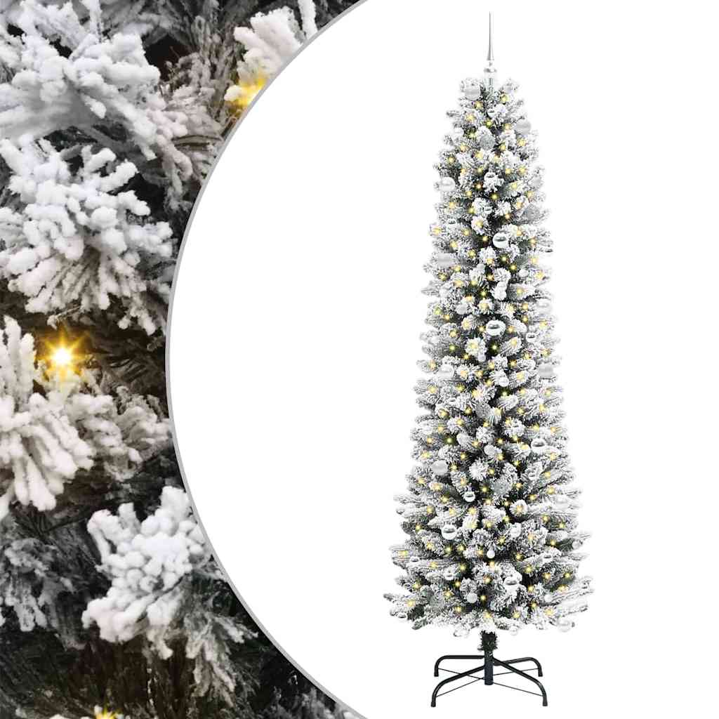 Umjetno božićno drvce Bijelo 240 cm PVC i Metal i Plastika