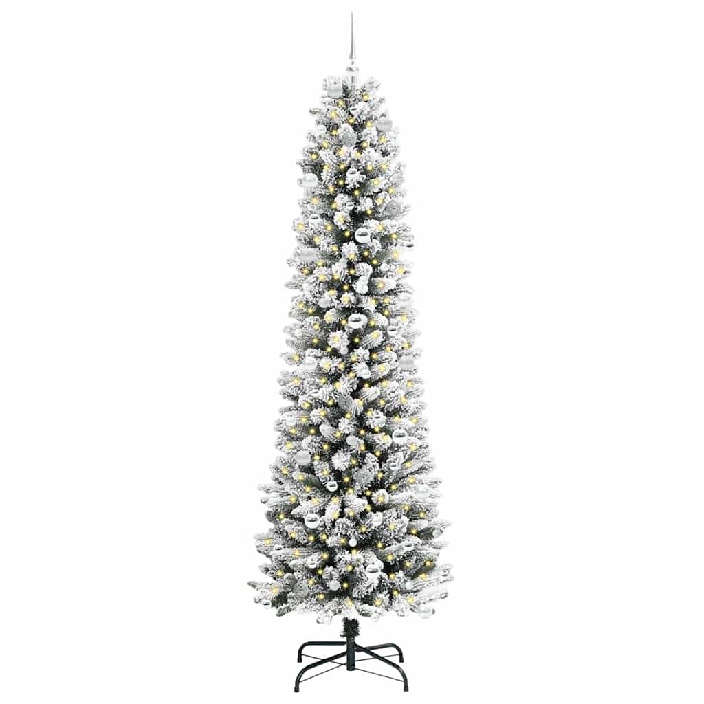 Umjetno božićno drvce Bijelo 240 cm PVC i Metal i Plastika