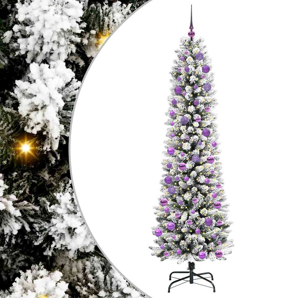 Umjetno božićno drvce Bijelo 240 cm PVC i Metal i Plastika