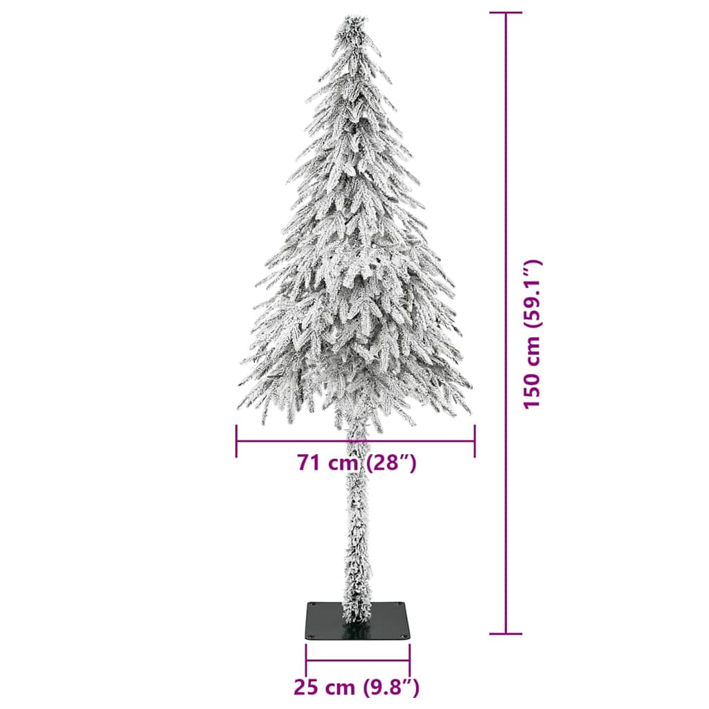 Božićno drvce s 150 LED svjetlima Bijelo 150 cm PE i čelik