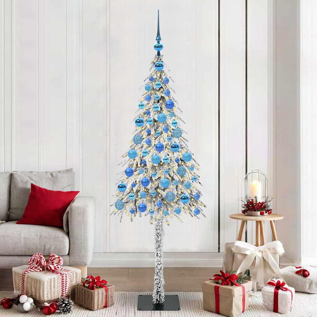 Božićno drvce s 300 LED svjetlima Bijelo 180 cm PE i čelik
