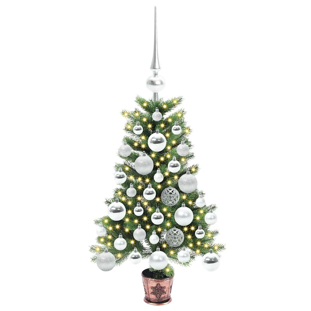 Božićno drvce s 150 LED svjetlima s stalakom Zelena 65 cm PE