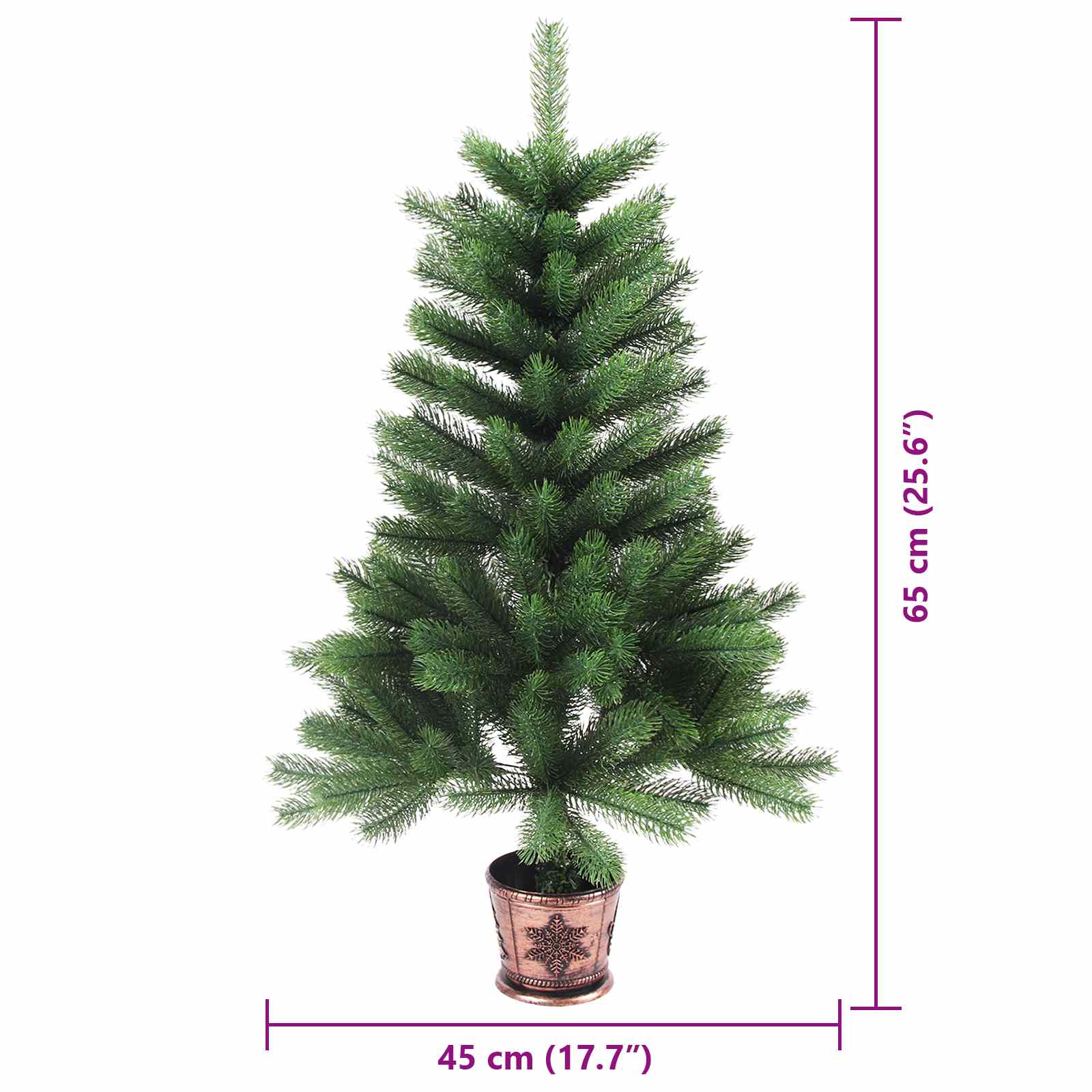 Božićno drvce s 150 LED svjetlima s stalakom Zelena 65 cm PE
