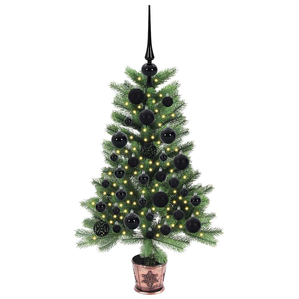 Božićno drvce s 150 LED svjetlima s stalakom Zelena 90 cm PE