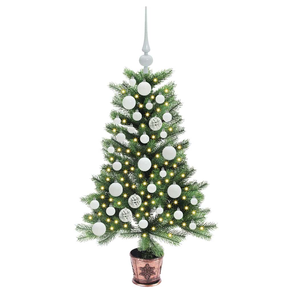 Božićno drvce s 150 LED svjetlima s stalakom Zelena 90 cm PE