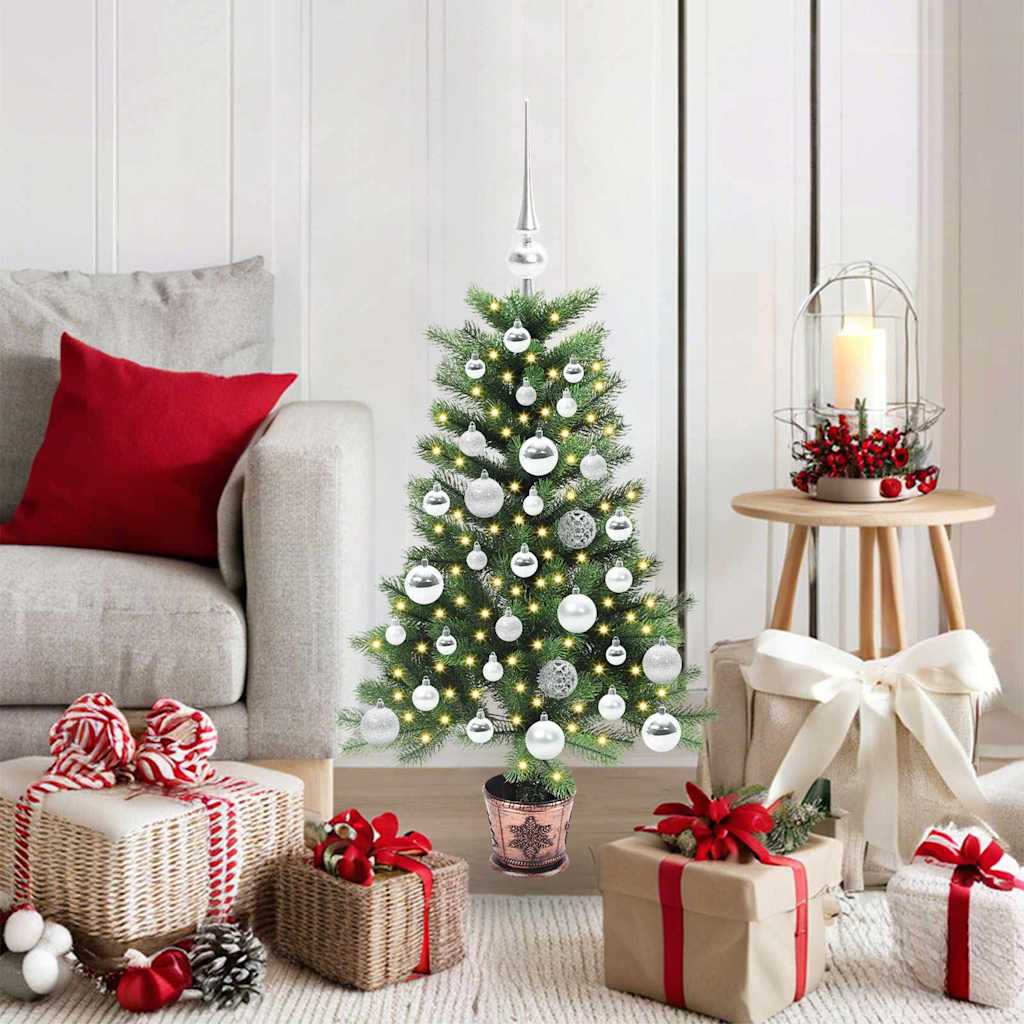 Božićno drvce s 150 LED svjetlima s stalakom Zelena 90 cm PE