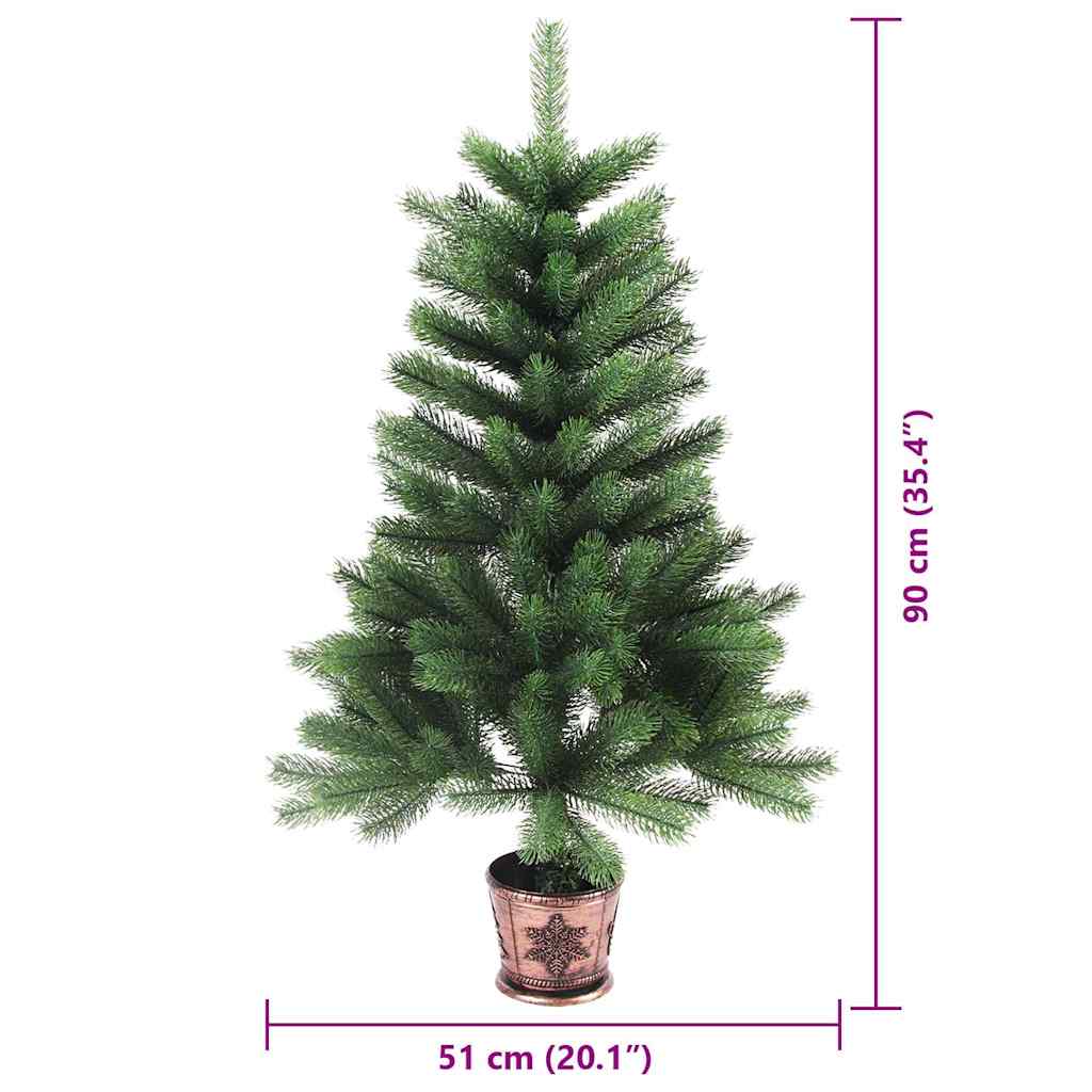 Božićno drvce s 150 LED svjetlima s stalakom Zelena 90 cm PE