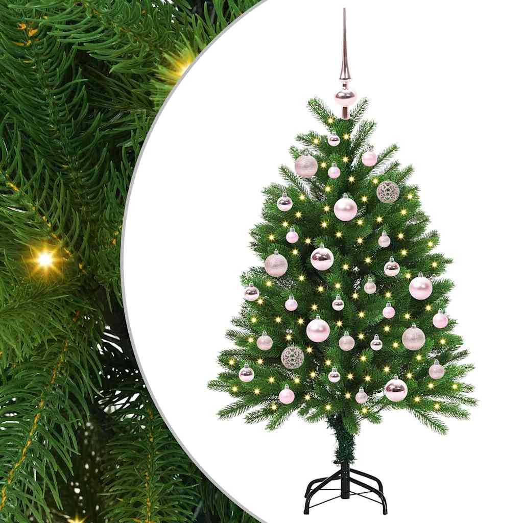 Božićno drvce s 150 LED svjetlima s stalakom Zelena 120 cm PE