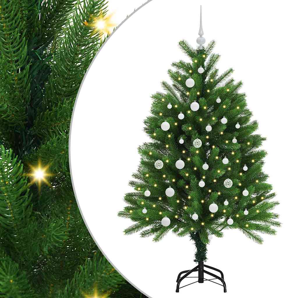 Božićno drvce s 150 LED svjetlima s stalakom Zelena 120 cm PE
