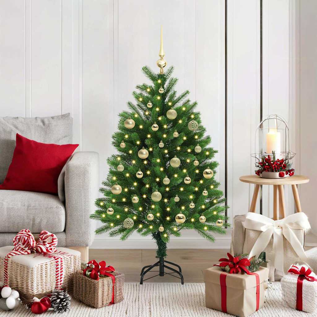 Božićno drvce s 150 LED svjetlima s stalakom Zelena 120 cm PE