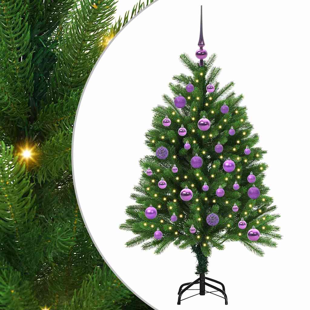 Božićno drvce s 150 LED svjetlima s stalakom Zelena 120 cm PE