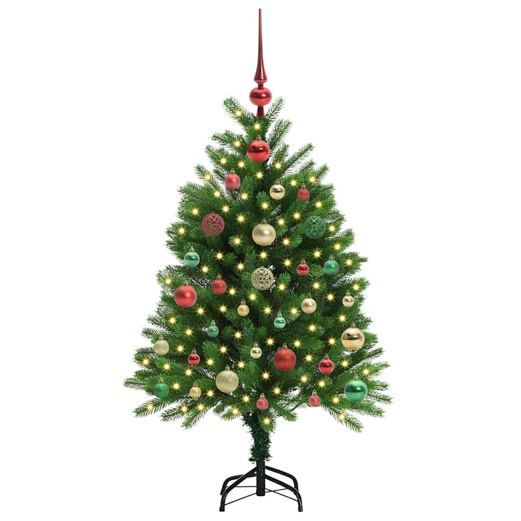 Božićno drvce s 150 LED svjetlima s stalakom Zelena 120 cm PE