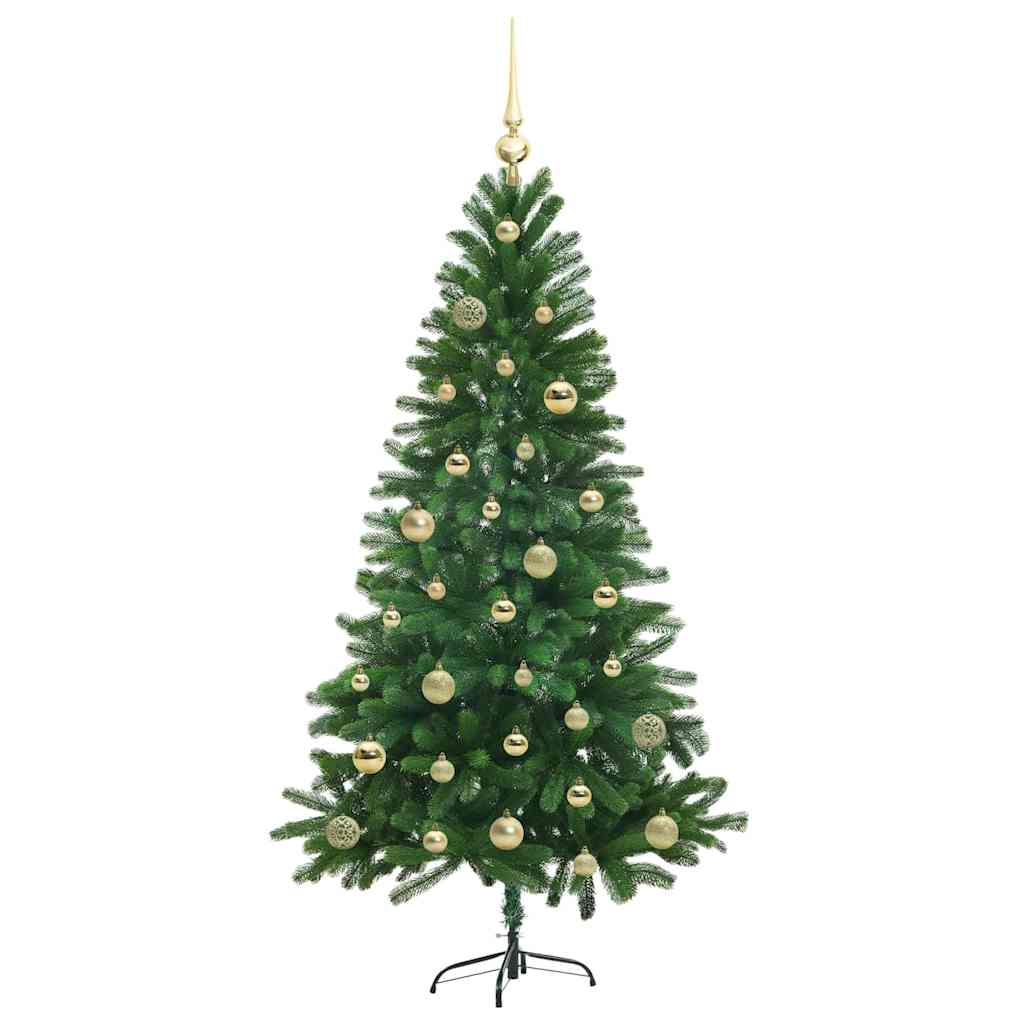 Božićno drvce s 150 LED svjetlima s stalakom Zelena 150 cm PE