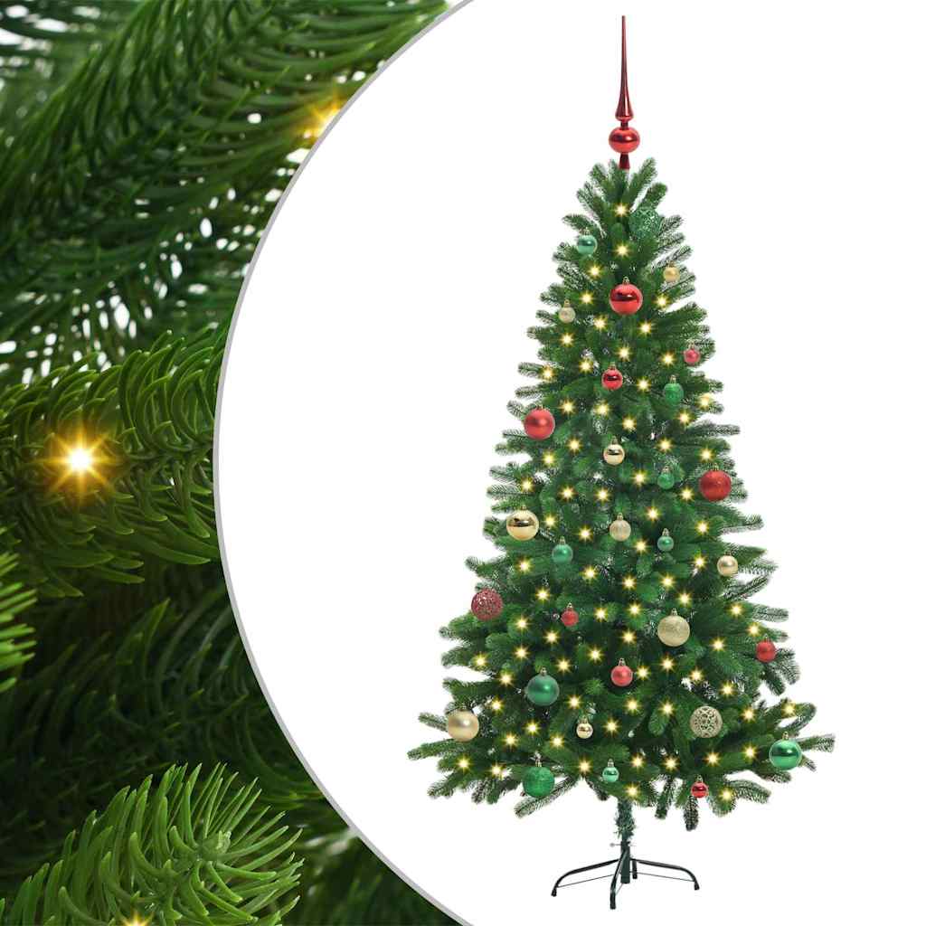 Božićno drvce s 150 LED svjetlima s stalakom Zelena 150 cm PE