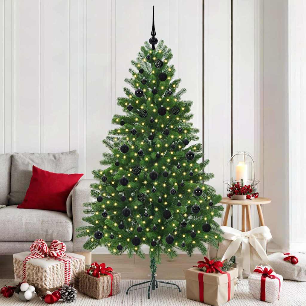 Božićno drvce s 300 LED svjetlima s stalakom Zelena 180 cm PE