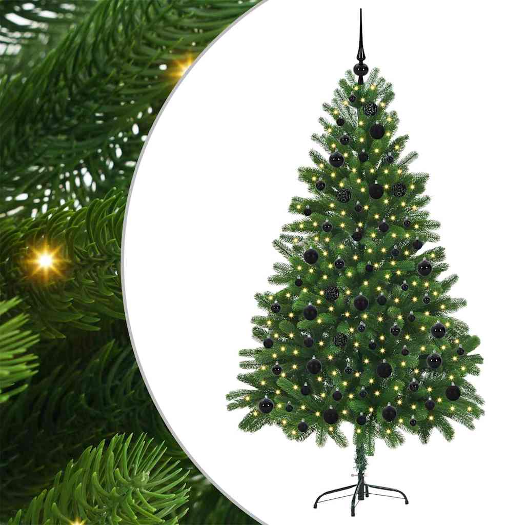 Božićno drvce s 300 LED svjetlima s stalakom Zelena 180 cm PE