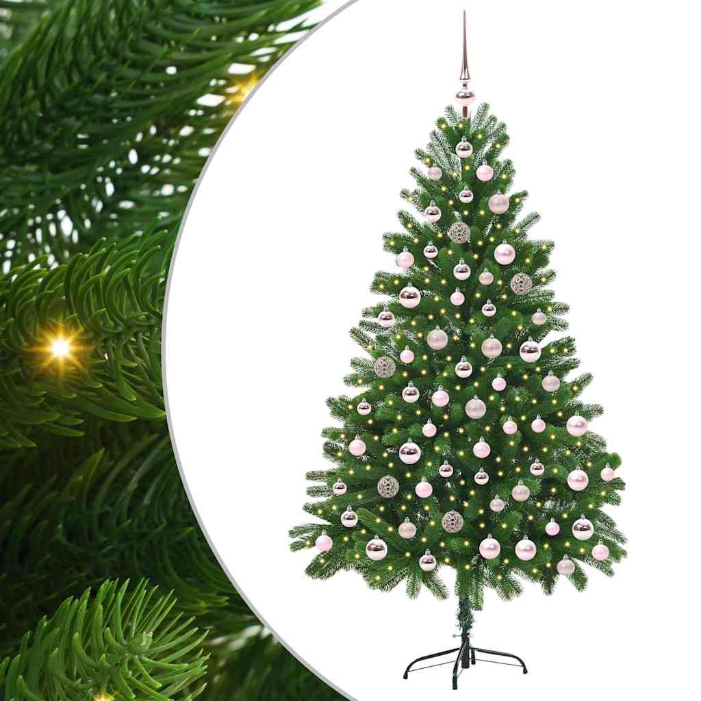 Božićno drvce s 300 LED svjetlima s stalakom Zelena 180 cm PE