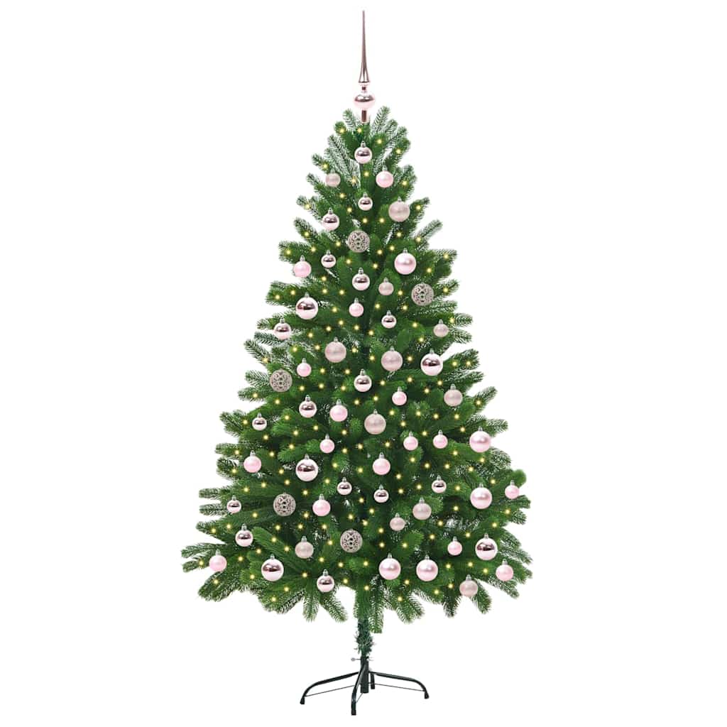 Božićno drvce s 300 LED svjetlima s stalakom Zelena 180 cm PE