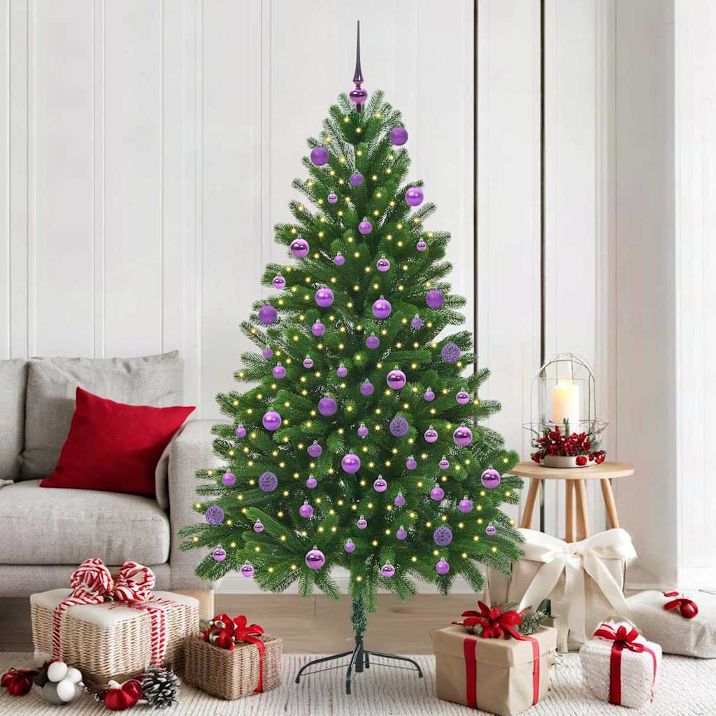Božićno drvce s 300 LED svjetlima s stalakom Zelena 180 cm PE