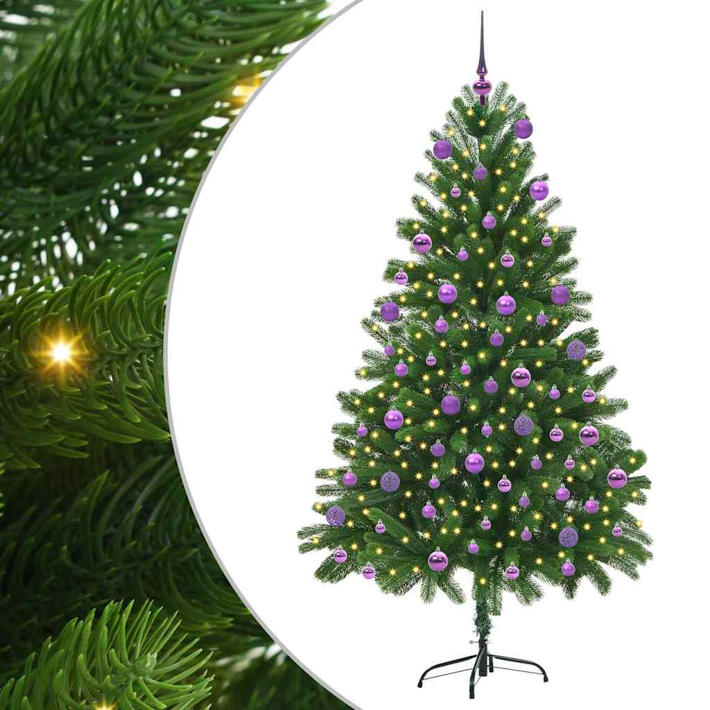 Božićno drvce s 300 LED svjetlima s stalakom Zelena 180 cm PE
