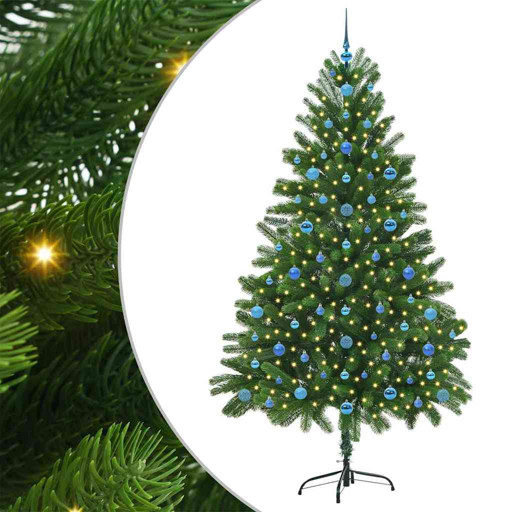 Božićno drvce s 300 LED svjetlima s stalakom Zelena 210 cm PE
