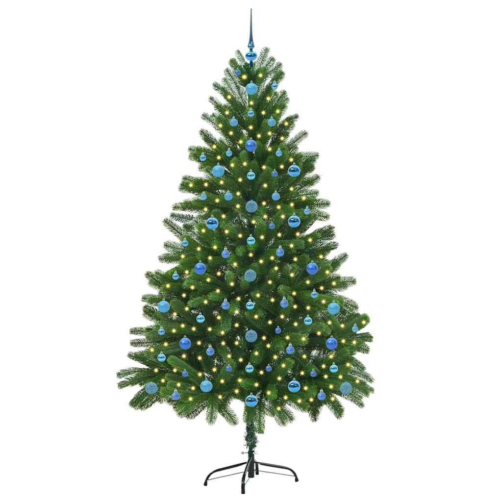 Božićno drvce s 300 LED svjetlima s stalakom Zelena 210 cm PE