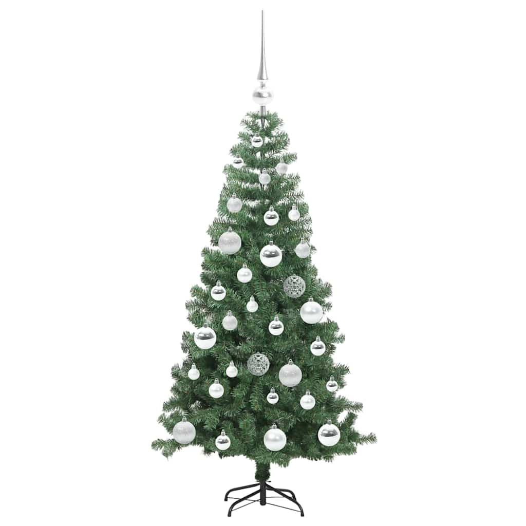 Božićno drvce s 150 LED svjetlima s stalakom Zelena 120 cm PVC