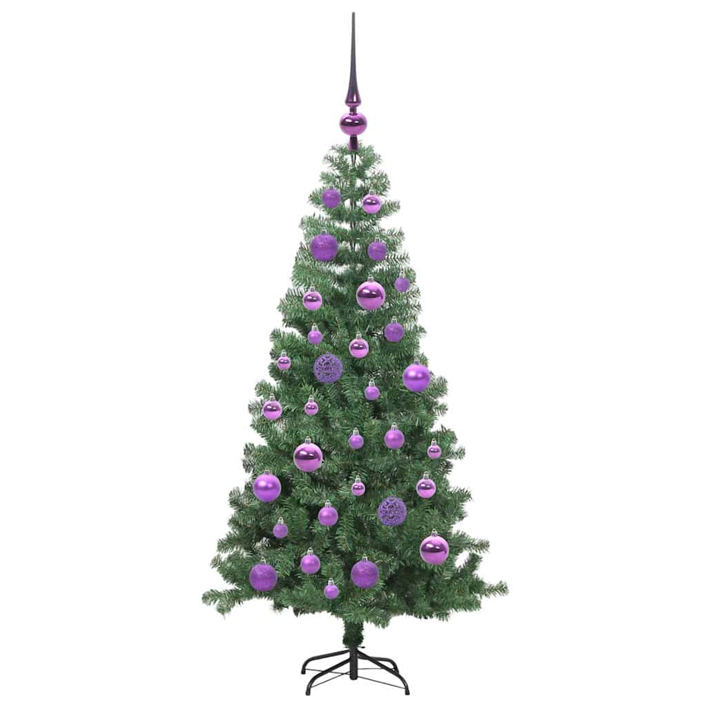 Božićno drvce s 150 LED svjetlima s stalakom Zelena 120 cm PVC