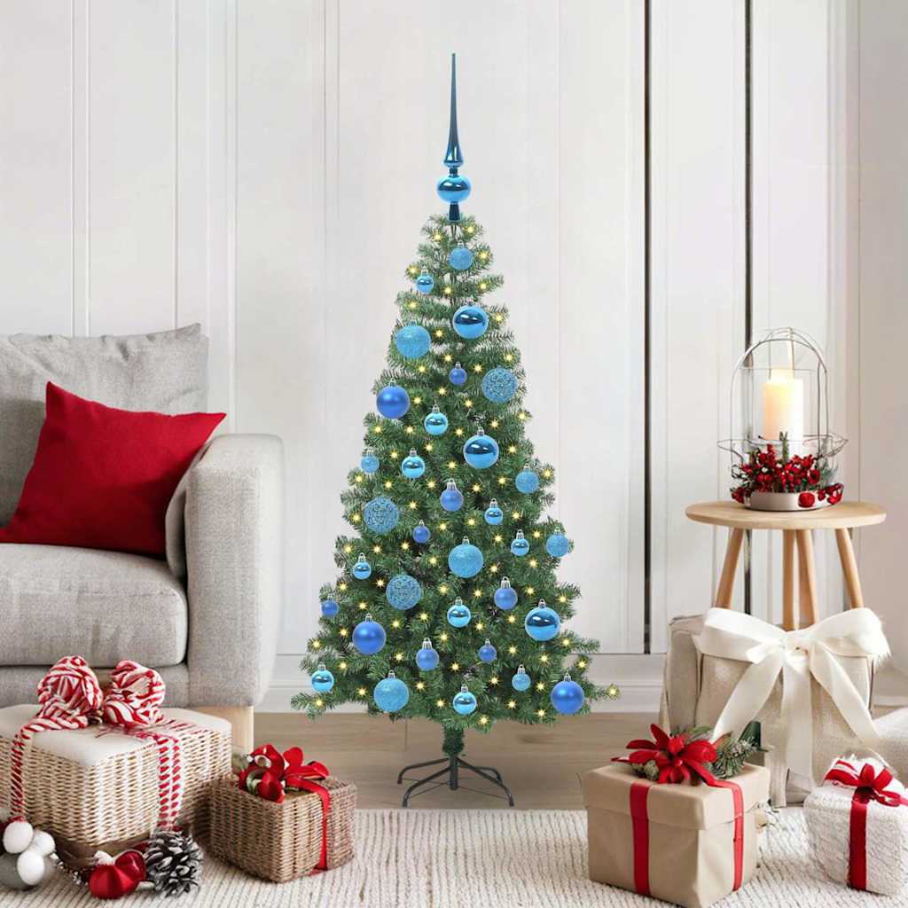 Božićno drvce s 150 LED svjetlima s stalakom Zelena 120 cm PVC