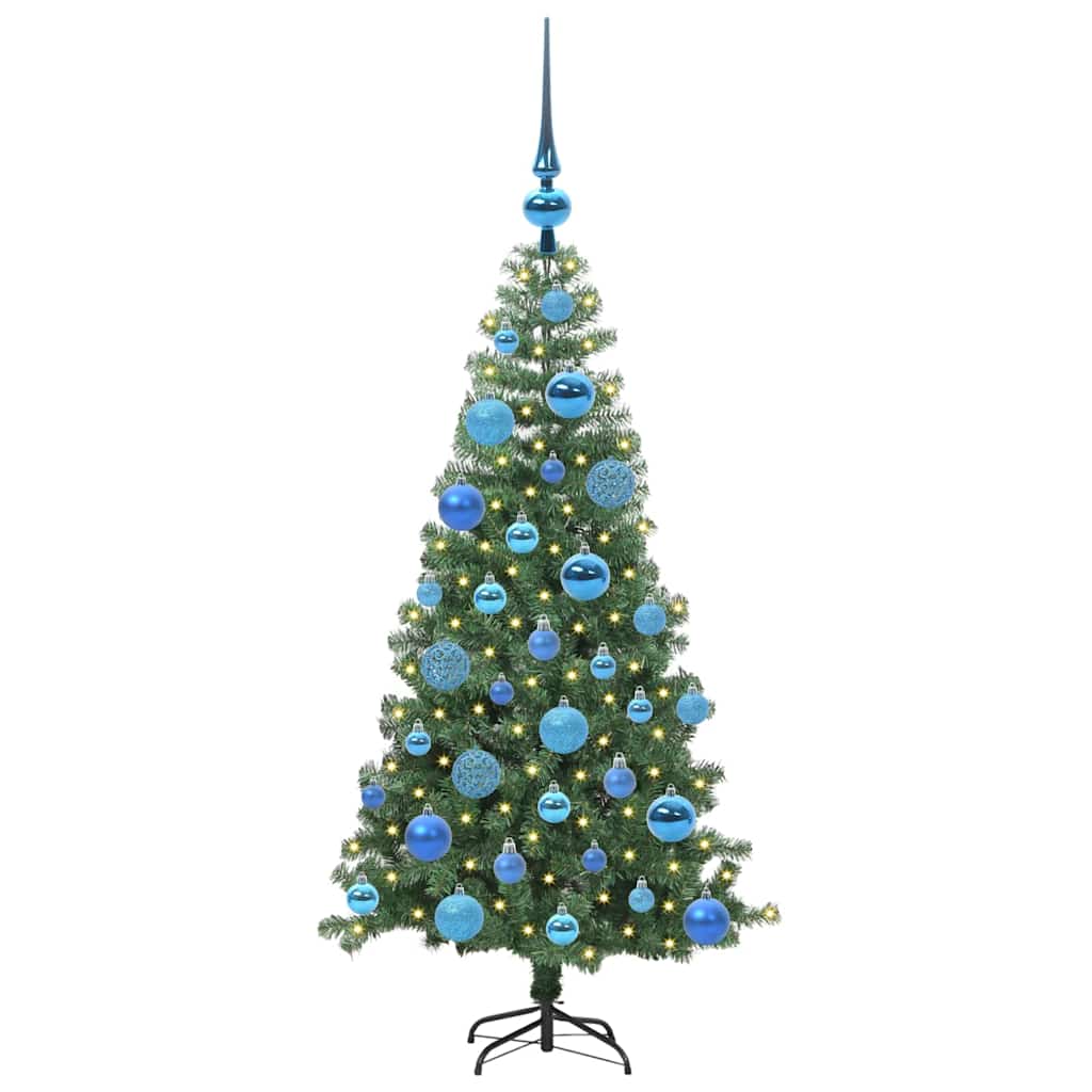 Božićno drvce s 150 LED svjetlima s stalakom Zelena 120 cm PVC
