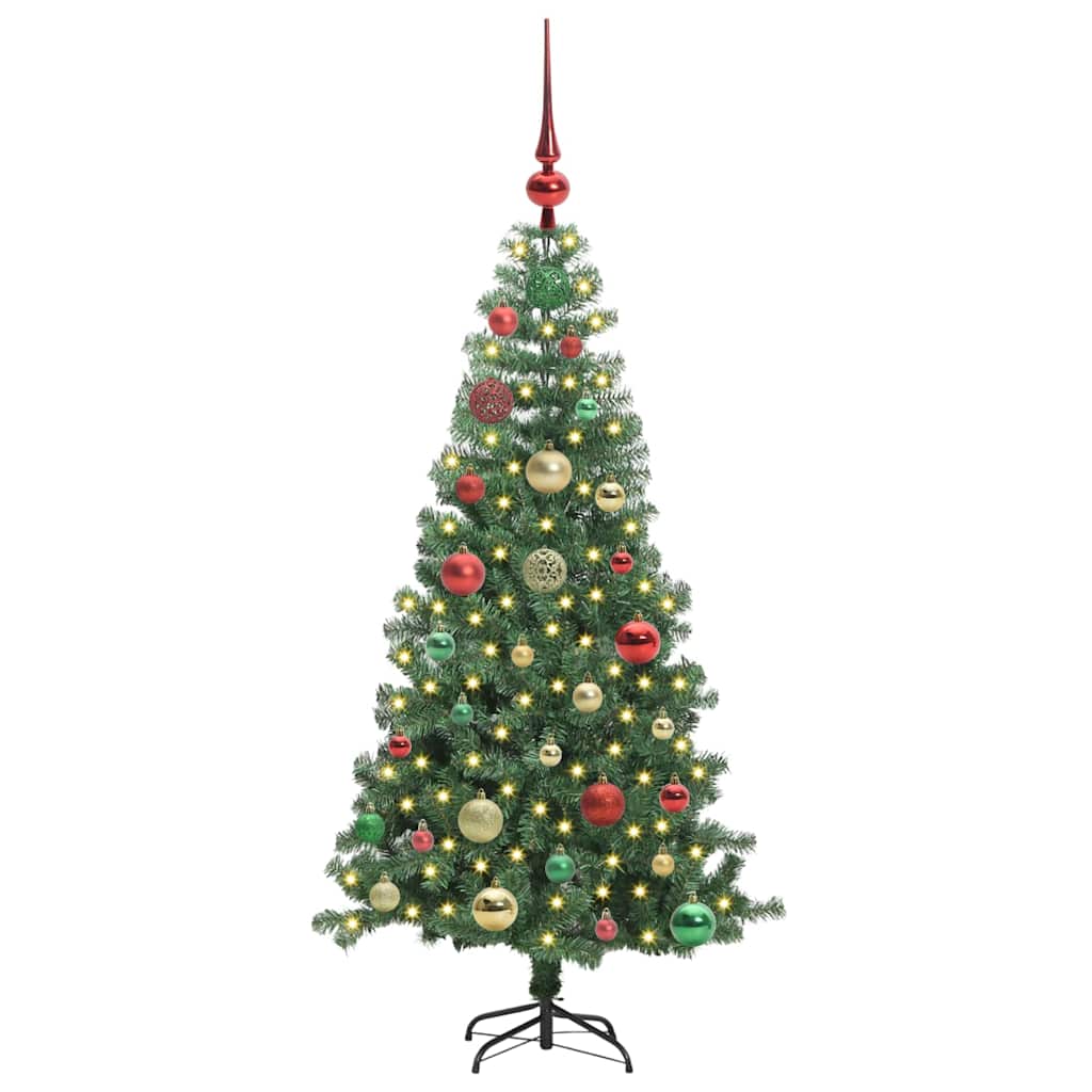 Božićno drvce s 150 LED svjetlima s stalakom Zelena 120 cm PVC