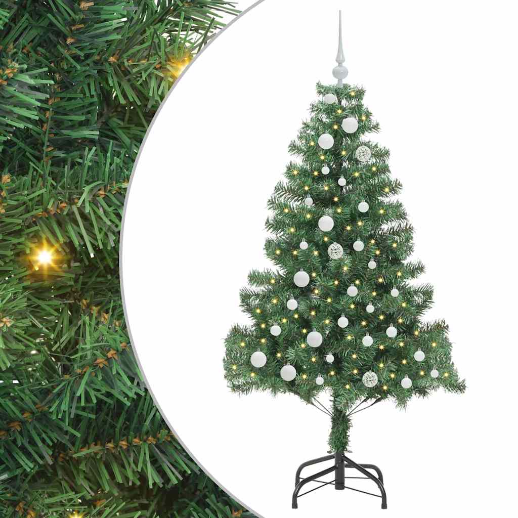 Božićno drvce s 150 LED svjetlima s stalakom Zelena 150 cm PVC