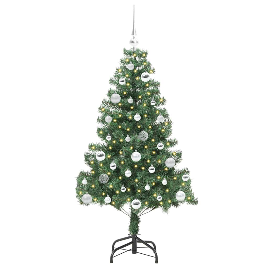 Božićno drvce s 150 LED svjetlima s stalakom Zelena 150 cm PVC