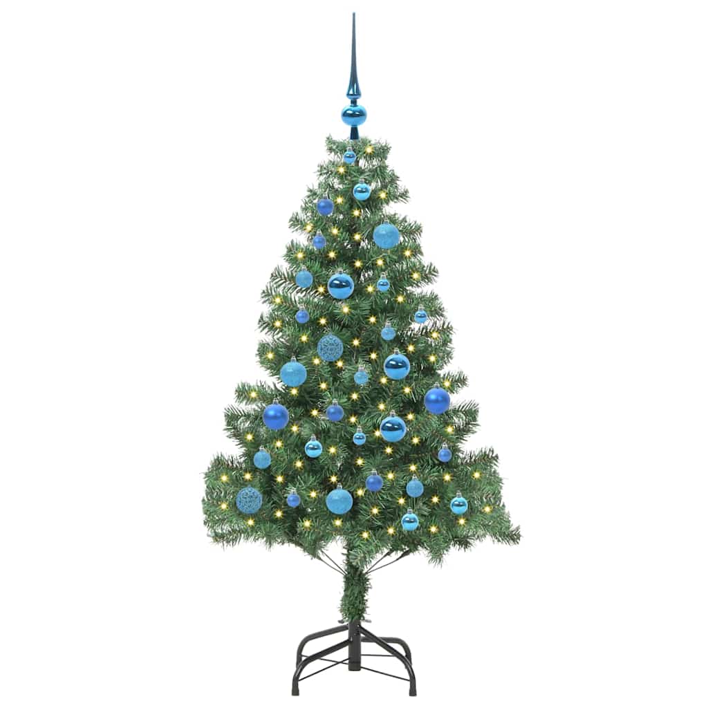 Božićno drvce s 150 LED svjetlima s stalakom Zelena 150 cm PVC
