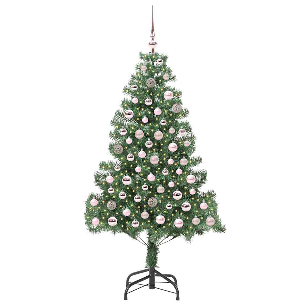 Božićno drvce s 300 LED svjetlima s stalakom Zelena 180 cm PVC
